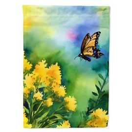 Kentucky Goldenrod in Watercolor House Flag