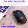 Mouse Plug and Play Portable Silent Rechargeable Illuminated Wireless Office