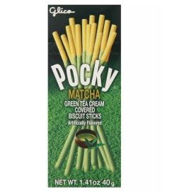 Sticks Pocky Matcha Green Tea Cream Covered Biscuit Sticks, 1.41 Ounce 5 PACK-20 PACK - 5