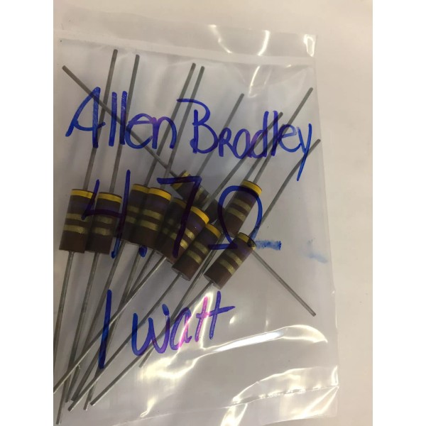 ALLEN BRADLEY 4.7 OHM OHM 1 WATT CARBON COMPOSITION RESISTORS