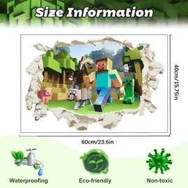 Cartoon Wall Sticker Children's Room, Video Game Wall Sticker, Wall Window Wall Sticker, Cartoon Wall Sticker, Children's Room, Bedroom Wall Decoration, Wall Sticker for Children's Room