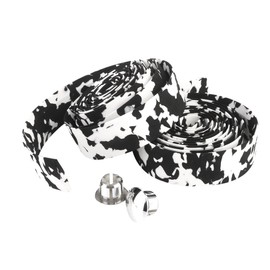 自転車 バーテープ ハンドルバーテープ 左右 2個 セット ハンドル グリップ ブラックとホワイト