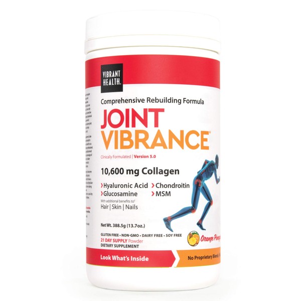 Vibrant Health, Joint Vibrance, Comprehensive Joint and Cartilage Support, Orange Pineapple, 21 Servings