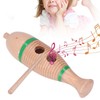Wood Guiro Children Cute Fish Shaped Guiro Percussion Instrument Educational