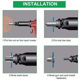 Foliv Set of 250 Rivet Nuts Assortment Set, M3 M4 M5 M6 M8 M10 Rivet Nuts Assortment Rivet Nut A2-70 Stainless Steel Rivet Nuts with Storage Box