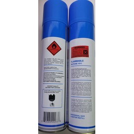 City Can Gas Refill Butane Fuel & Nozzle adapter Refined 300ml 10.14Oz Pack Of 2