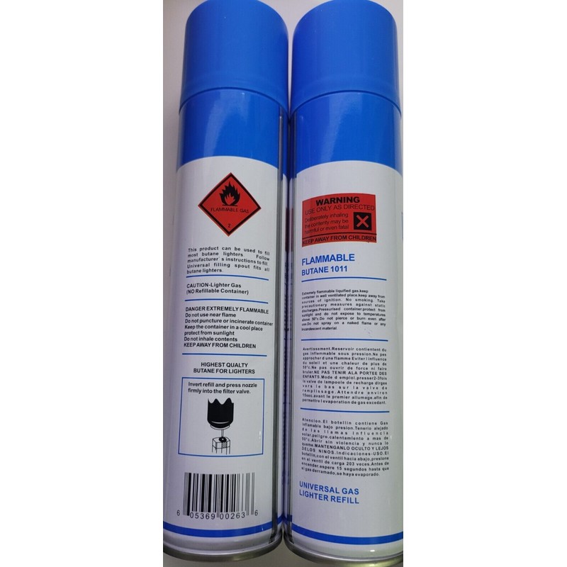 City Can Gas Refill Butane Fuel & Nozzle adapter Refined