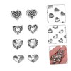 STOBOK DIY Jewelry Accessory 100pcs Metal Heart Shape Spacer Beads