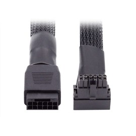 CY 12VHPWR ATX3.0 PCI-E 5.0 Power Modular Cable Male to Female Down Angled 90 Degree Extension 17cm Compatible for 3080 3090TI PSU 16Pin 12+4P Graphics Card