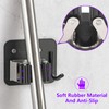 KLEBV Broom Holder Wall Mount Screw Drilling, Sturdy Heavy Duty