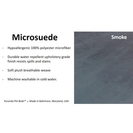 Kuranda Microsuede Slipcover - X-Large - 44" x 27" - Microsuede - Smoke