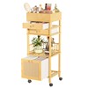 Amazer Bamboo Makeup Organizer with 3 Drawers, Floor Skin Care