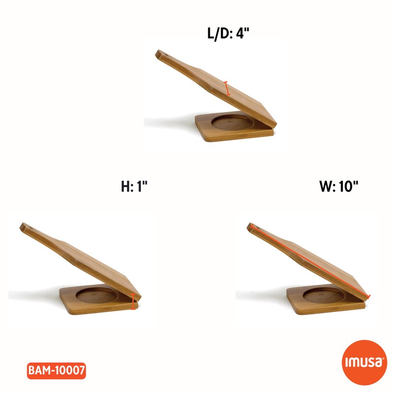 IMUSA BAM-10007 Jumbo Tostonera, Natural - Bamboo Pataconera, Plantain Press,