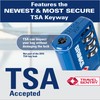 Brinks TSA Accepted Indicator Luggage Lock, Blue - Ressetable Combination,