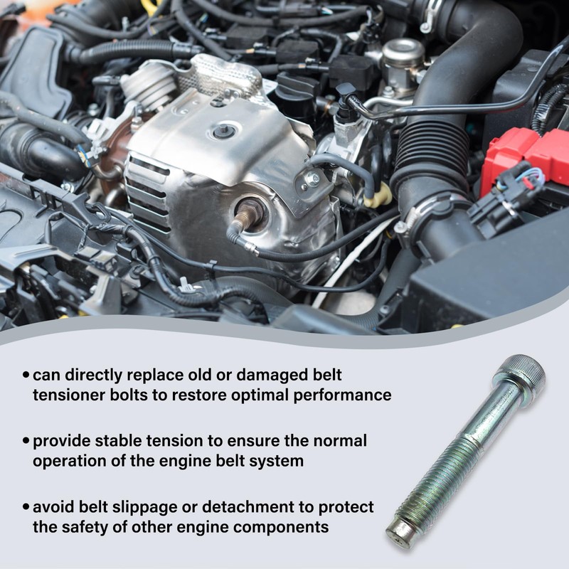 Belt Tensioner Bolt, Compatible with 2006-2022 Honda Civic 1.8L 4Cyl