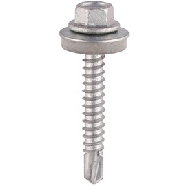 TIMCO Self-Drilling Light Section Screws Exterior Silver with EPDM Washer - 5.5 x 38