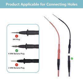 XLLForce 2Pcs Silicon Flexible Spoon Back Probes, Back Probe Kit Pins Automotive Compatible with 4mm Banana Plug Test Leads for Multimeter Voltage Testing Detect Automobile Electrical Circuit