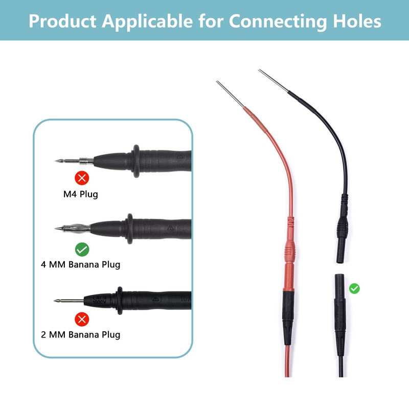 XLLForce 2Pcs Silicon Flexible Spoon Back Probes, Back Probe Kit
