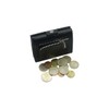 Slim Wallet Deluxe, Carbon leather black with coin compartment small,