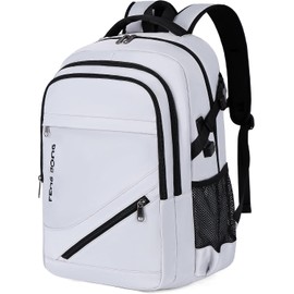 FENGDONG Laptop Backpack with USB Charging and Headphone fits 17.3 Inch Laptop