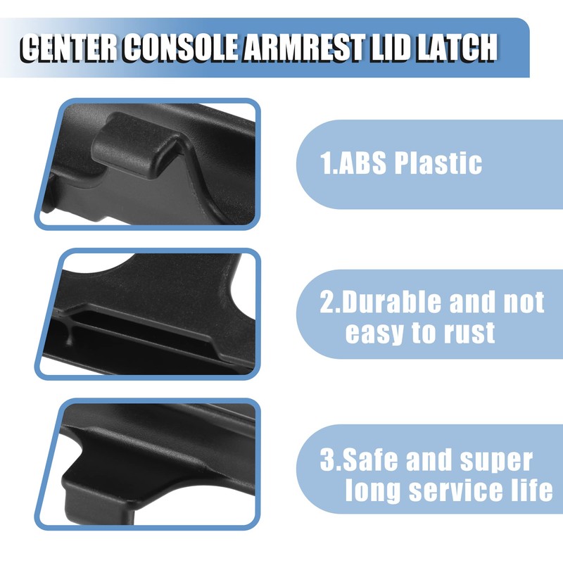 X AUTOHAUX Car Center Console Armrest Lid Latch Auto Console