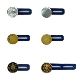 6 Pcs Jeans Button Extender Set - Flexible Waist Extenders - Instant Waistband Expansion for Men and Women - by Mobi Lock