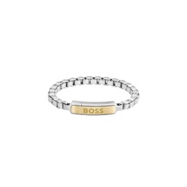 BOSS Men's Devon two tone SS 1580597M Link Bracelet, SILVER/GOLD, One Size