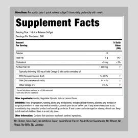Piping Rock Fish Oil 1000mg | 240 Softgels | 300mg of Omega-3 | Non-GMO | by Piping Rock