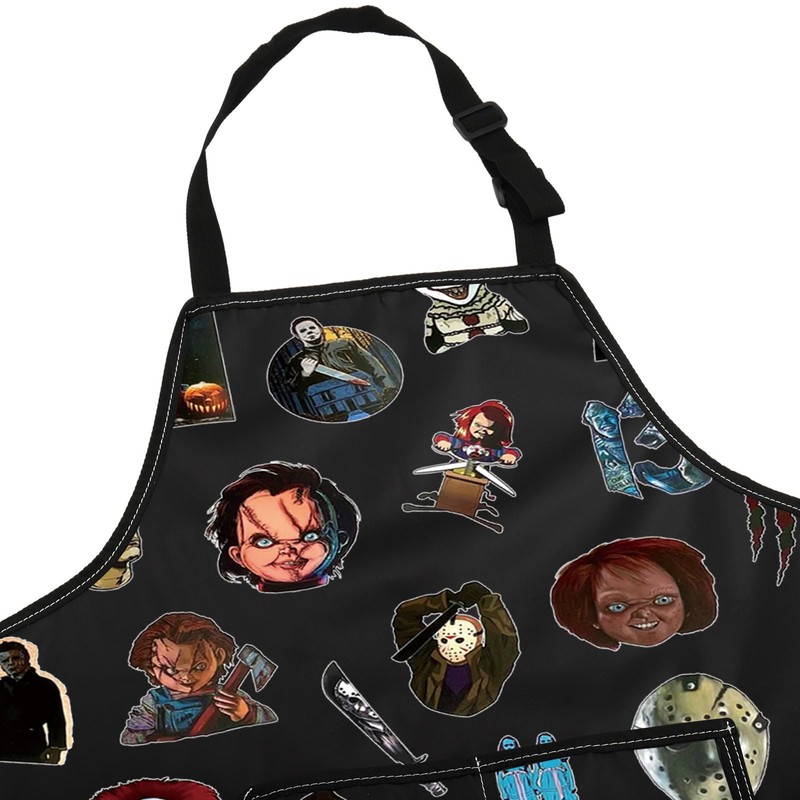 MYSOMY Horror Characters Kitchen Apron Horror Movie Gift Pennywise &