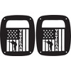 JeepTails Veteran USA American Flag Tail lamp Light Covers Compatible
