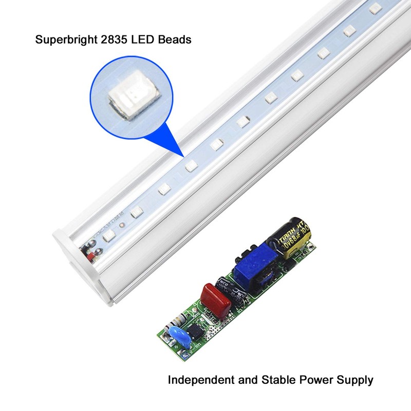Tekmelau 30cm T5 LED Integrated Light Fixture, 5W 3000K Warm