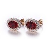 Yoursfs Burgundy Clip on Earrings for Women 18k Rose Gold
