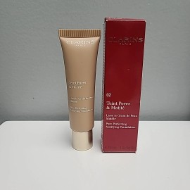 Clarins Pore Perfecting Matifying Foundation, No. 02 Nude Beige, 1 Ounce