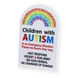 Real Sticky Autistic CHILDREN Sticker Autism Safety Alert Car Vehicle Window Bumper Decal