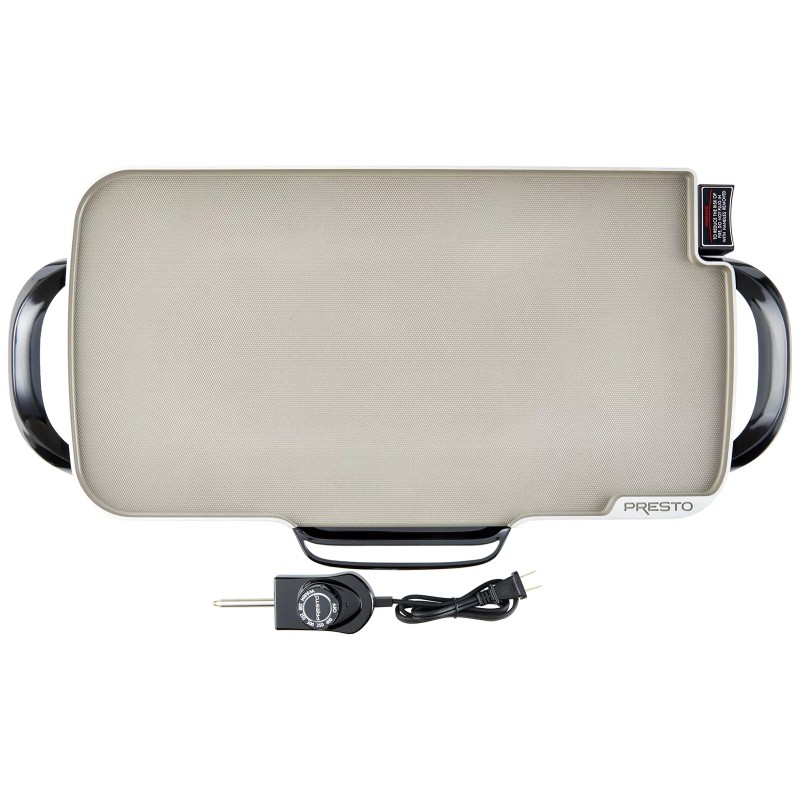 Presto 07062-22-Inch Ceramic Removable Handles Electric Griddle, 22 Inch, Black