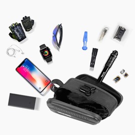Bike Saddle Bag, XPhonew Waterproof Bicycle Under Seat Pack Pannier Storage Bag for Mountain Road MTB Bike, Bicycle Repair Tools Pocket Cycling Pouch, 3D Hard Shell, Dual Opening Compartment Design
