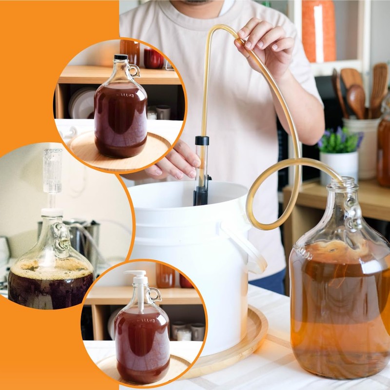 FastRack 1 Gallon Glass Jug with #6.5 Rubber Bungs &