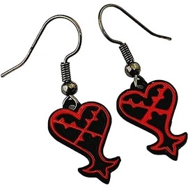 KOH Classic Game Heartless Logo French Wire Earrings