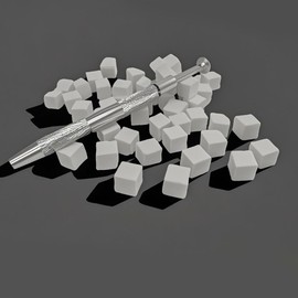 100PCS Nail Art Sponges with Pick Up Pen – Ombre Nail Sponge Tool for Gel Polish, Korean Nail Supplies for Ombre Nails, Aura Nail Tool, Mini Sponges for DIY Manicure Gradient Designs (White)