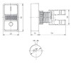 WITTKOWARE 22 mm built-in double button, IP65, NC/NO, ON green/lighting/off