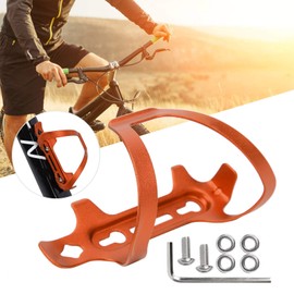 Water Bottle Cage, Universal Bicycle Water Cup Bracket Lightweight Bike Bottle Holder for Road, Mountain and Kids Bikes(Orange)