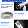 Set of 4 siphon drain pipe, washbasin, 200 mm stainless