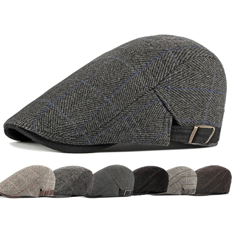 Rayson Men's Flat Cap Men's Beret Cotton Flat Cap Men's