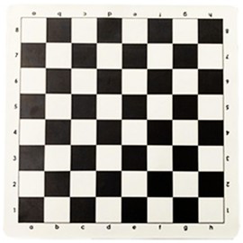 YIFULIN Portable Leather Chess Board Soft Rollable Chessboard Tournament Chess Mat for Educational Games Black White