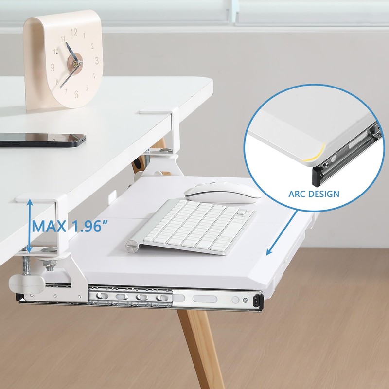 ETHU Keyboard Tray Under Desk, Pull Out Keyboard & Mouse