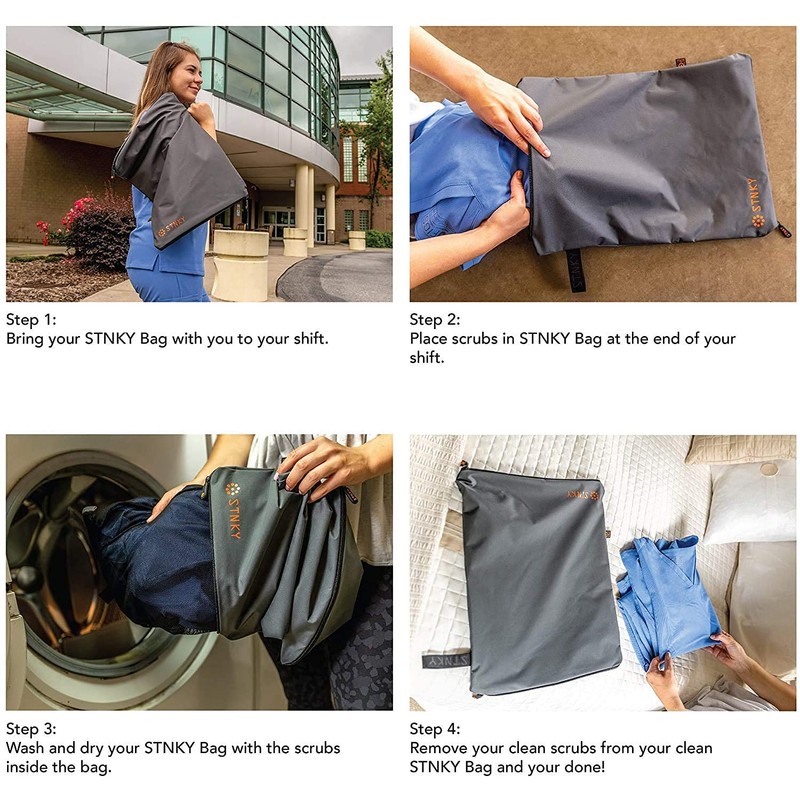 STNKY Bag Pro Wash Bag for Health Workers (Grey, XL)