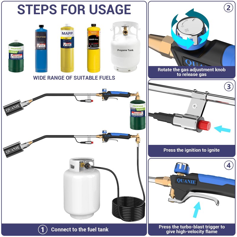 Propane Torch Weed Burner,Weed Torch Blow Torch with 1lb Propane
