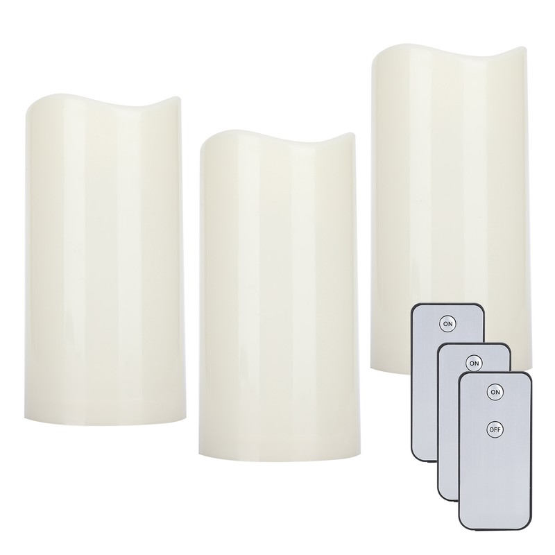 3PCS Remote Control Electronic LED Simulation Candle Lamp for Home