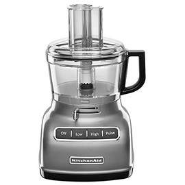 KitchenAid RKFP0722CU 7-Cup Food Processor with Exact Slice System - Contour Silver (Renewed)