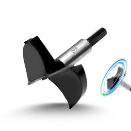 Forstner Drill Bit 68 mm Forstner Drill Bit Carbide Wood Drill Bit with Round Shank for Drilling into Hardwood, Cork, Plywood, Plastic